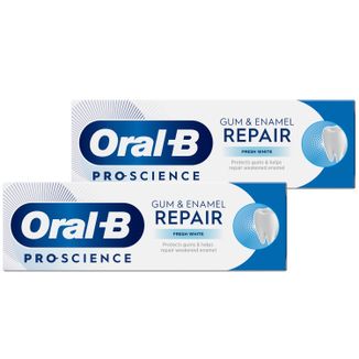 Zestaw Oral-B Gum & Enamel Repair, pasta do zębów, Fresh White, 2 x 75 ml - zdjęcie produktu