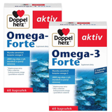 Zestaw Doppelherz aktiv Omega-3 Forte, 2 x 60 kapsułek - miniaturka zdjęcia produktu