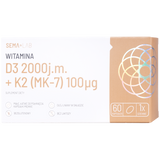 SEMA Lab Witamina D3 2000 j.m + K2 (MK-7) 100 µg, 60 kapsułek miękkich USZKODZONE OPAKOWANIE - miniaturka zdjęcia produktu