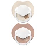 Lovi Prime, smoczek uspokajający, 6-18 miesięcy, silikonowy, dynamiczny, Ivory Glow/Blush Glow, 2 sztuki - miniaturka zdjęcia produktu