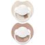 Lovi Prime, smoczek uspokajający, 6-18 miesięcy, silikonowy, dynamiczny, Ivory Glow/Blush Glow, 2 sztuki - miniaturka  zdjęcia produktu