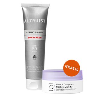 Altruist Sunscreen, krem przeciwsłoneczny, SPF 50, 100 ml + Geek & Gorgeous Mighty Melt, balsam oczyszczający, 40 ml gratis - zdjęcie produktu