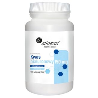 Aliness Kwas hialuronowy niskocząsteczkowy 150 mg, 100 tabletek vege - zdjęcie produktu