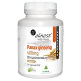 Aliness Panax ginseng, żeń-szeń koreański 400 mg, 100 kapsułek vege - miniaturka zdjęcia produktu