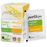 ProSkin Kolagen rybi 5 g + Witamina C 1000 mg, smak cytrynowy, 30 saszetek - miniaturka zdjęcia produktu