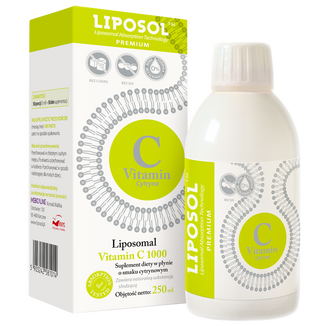 Liposol Liposomal Vitamin C 1000, płyn, smak cytrynowy, 250 ml USZKODZONE OPAKOWANIE - zdjęcie produktu