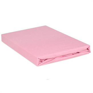BabyMatex, prześcieradło jersey z gumką, 60 cm x 120 cm, różowe - zdjęcie produktu