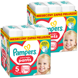 Zestaw Pampers Pants, pieluchomajtki, Junior, rozmiar 5, 12-17 kg, 2 x 152 sztuki - miniaturka zdjęcia produktu