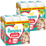 Zestaw Pampers Pants, pieluchomajtki, Extra Large, rozmiar 6, 14-19 kg, 2 x 132 sztuki - miniaturka zdjęcia produktu