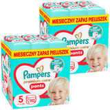 Zestaw Pampers Premium Care Pants, pieluchomajtki, rozmiar 5, 12-17 kg, 2 x 102 sztuki - miniaturka zdjęcia produktu