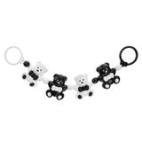 Akuku, grzechotka do wózka, miś, czarno-biała, 1 sztuka - miniaturka zdjęcia produktu