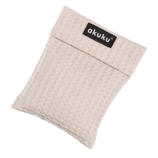 Akuku, termofor z pestkami wiśni, beżowy, 13 x 16 cm, 1 sztuka - zdjęcie produktu