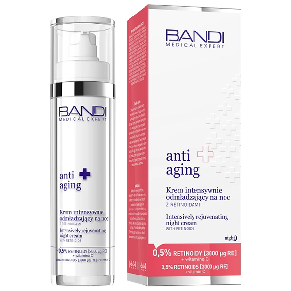 Nieznana Bandi Medical Expert Anti-Aging, krem intensywnie odmładzający na noc z retinoidami, 50 ml — Inhaltsstoffe und Bewertung