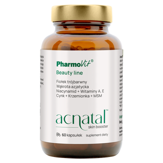 PharmoVit Acnatal Skin booster Beauty line, 60 kapsułek - zdjęcie produktu