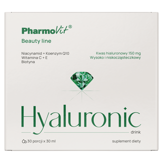 PharmoVit Hyaluronic drink Beauty line, 30 ml x 30 sztuk - zdjęcie produktu