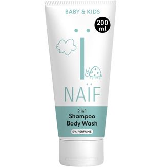 Naif Baby & Kids, szampon i żel do mycia 2w1 dla dzieci i niemowląt od 1 dnia życia, 200 ml - zdjęcie produktu
