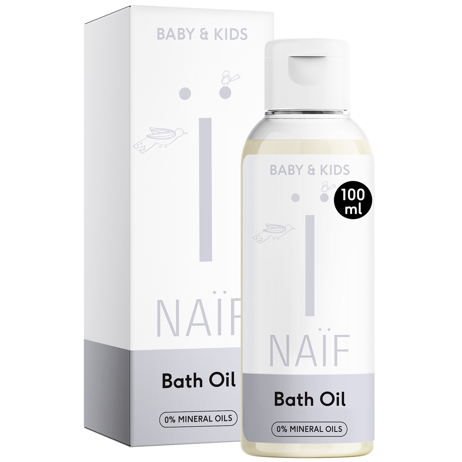 Nieznana Naif Baby & Kids, pielęgnujący olejek do kąpieli dla dzieci i niemowląt od 1 dnia życia, 100 ml