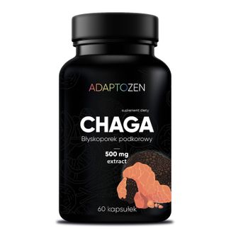 Adaptozen Chaga 500 mg, 60 kapsułek - zdjęcie produktu
