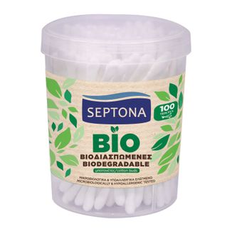Septona Bio, biodegradowalne patyczki higieniczne, 100 sztuk - zdjęcie produktu