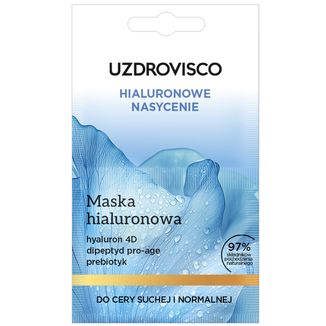 Uzdrovisco Hialuronowe Nasycenie, maska hialuronowa, cera sucha i normalna, 2 x 5 ml Uzdrovisco Hialuronowe Nasycenie, maska hialuronowa, cera sucha i normalna, 2 x 5 ml - zdjęcie produktu