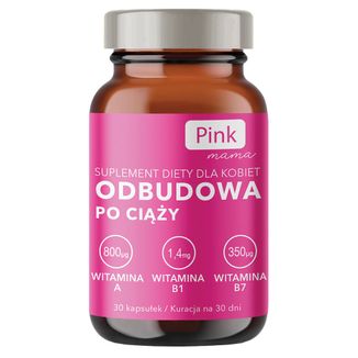 Pink Mama Odbudowa po ciąży, 30 kapsułek - zdjęcie produktu