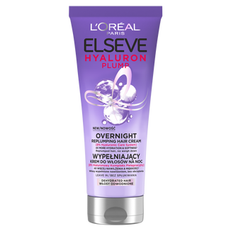 L'Oreal Elseve Hyaluron Plum, wypełniający krem do włosów na noc, 200 ml - zdjęcie produktu