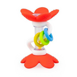 Dumel GiliGums, grzechotka z gryzakiem, Czerwone Kwiatki, od 3 miesiąca, 1 sztuka - miniaturka zdjęcia produktu