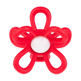 Dumel GiliGums, grzechotka z gryzakiem, Kwiatek, czerwona, od 3 miesiąca, 1 sztuka - miniaturka zdjęcia produktu