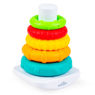 Dumel Tuli Fun, zabawka, Piramidka, kolorowe obręcze, od 6 miesiąca, 1 sztuka - zdjęcie produktu