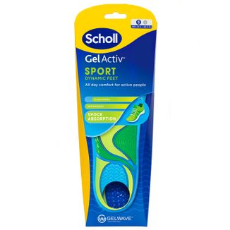 Scholl GelActiv, wkładki do butów, sportowe, rozmiar S 35,5-40,5, 2 sztuki - zdjęcie produktu