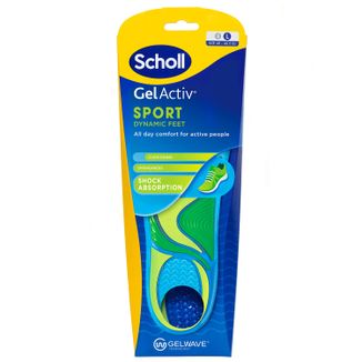 Scholl GelActiv, wkładki do butów, sportowe, rozmiar L 40-46,5, 2 sztuki - zdjęcie produktu