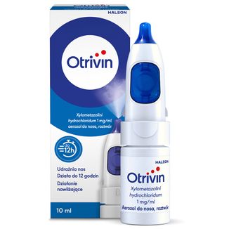 Otrivin 1 mg/ ml, aerozol do nosa, 10 ml - zdjęcie produktu