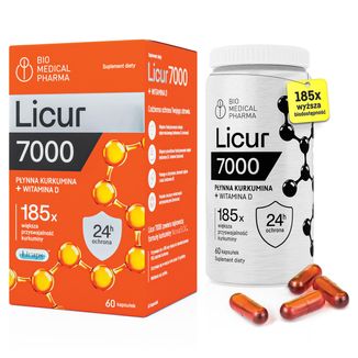 Licur 7000 + witamina D, 60 kapsułek USZKODZONE OPAKOWANIE Licur 7000 + witamina D, 60 kapsułek USZKODZONE OPAKOWANIE - zdjęcie produktu