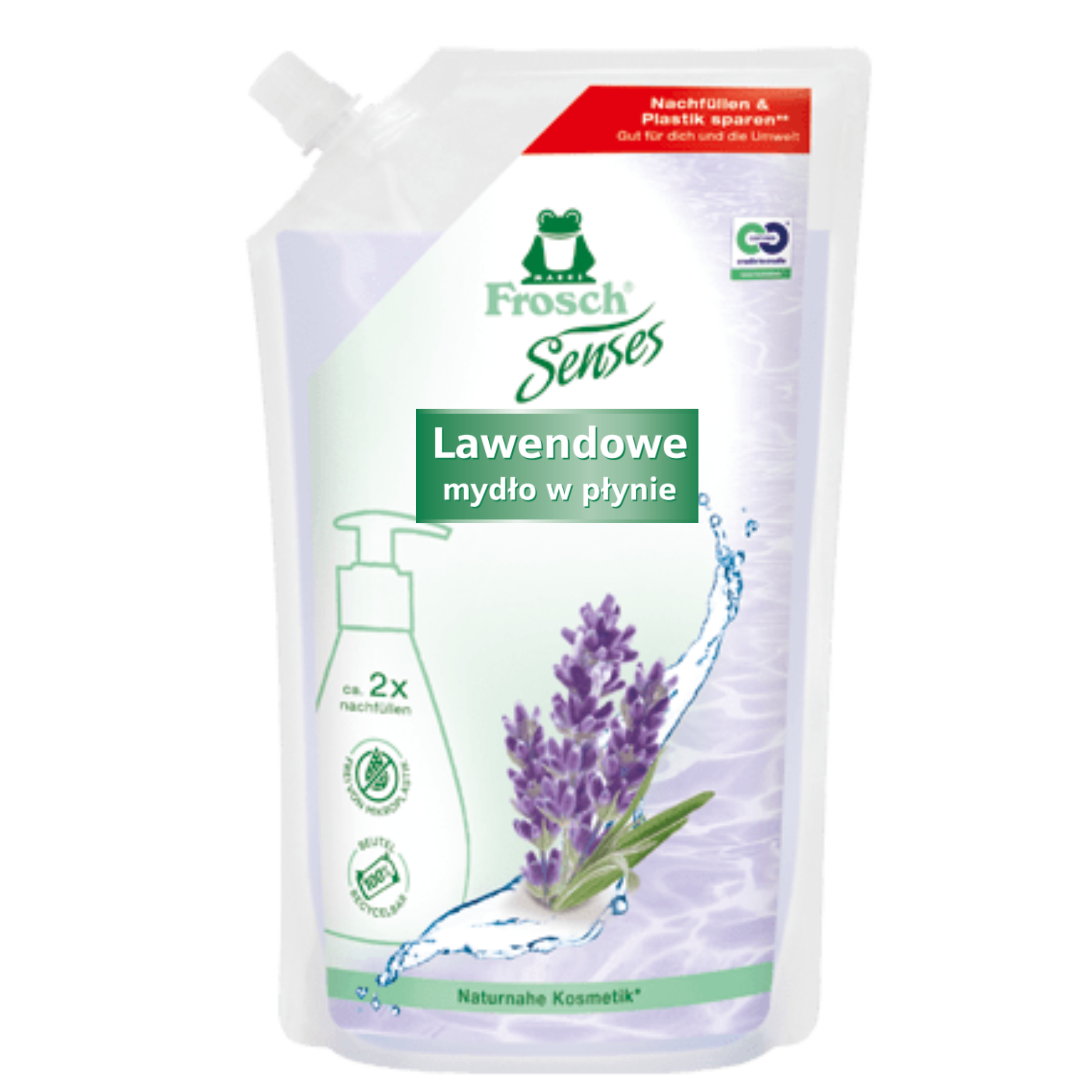 Frosch Frosch, mydło w płynie, lawendowe, zapas, 500 ml — Składniki i ocena