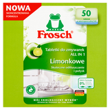 Frosch, tabletki do zmywarek, All in One, limonkowe, 50 sztuk Frosch, tabletki do zmywarek, All in One, limonkowe, 50 sztuk - miniaturka zdjęcia produktu
