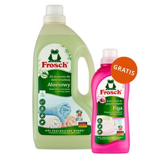 Frosch, żel do prania tkanin, aloesowy, 1,5 l + koncentrat do płukania tkanin, figa, 750 ml gratis - zdjęcie produktu