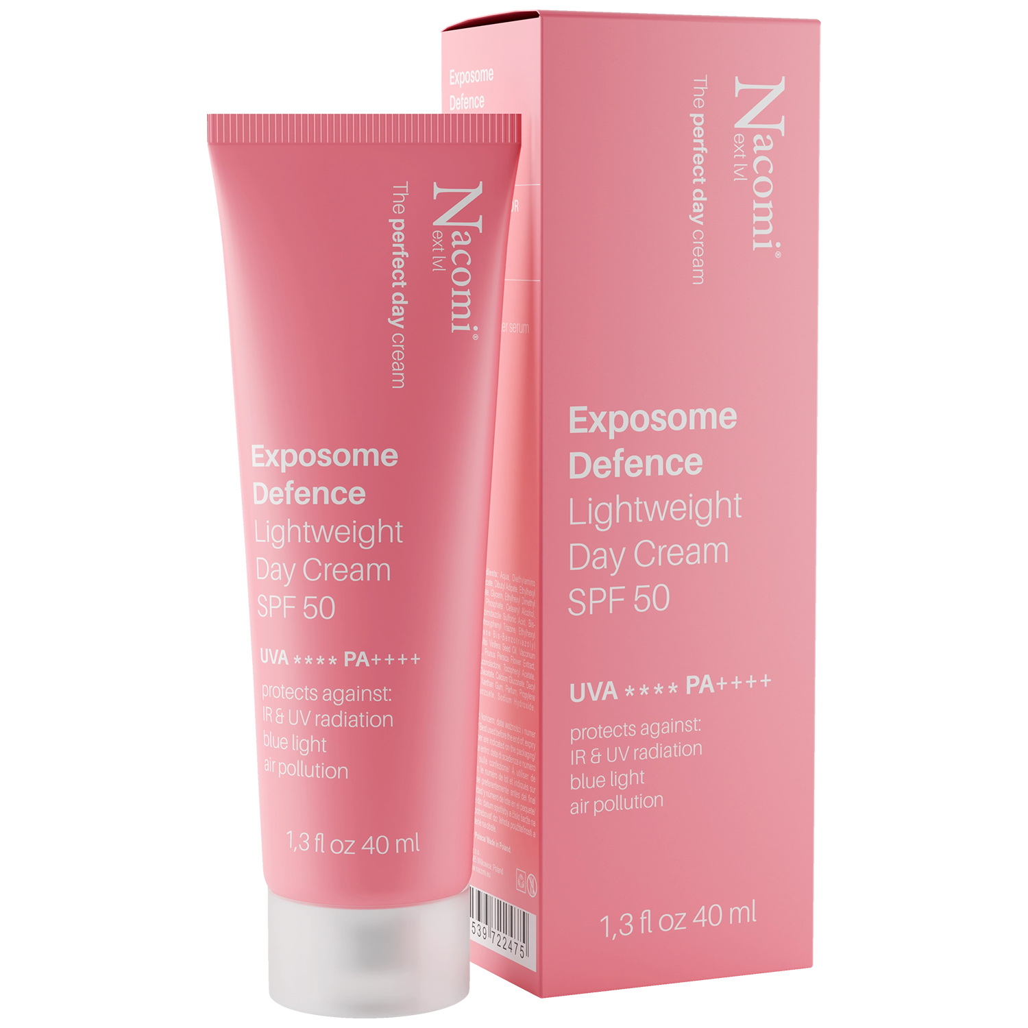 Nieznana Nacomi Next Level, lekki krem na dzień, SPF 50, 40 ml