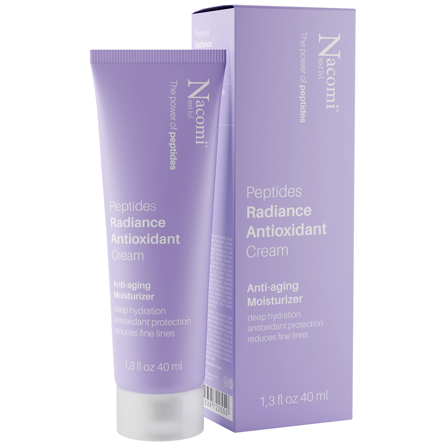 Nieznana Nacomi Next Level, Creme antioxidativ mit Peptiden, 40 ml — Inhaltsstoffe und Bewertung