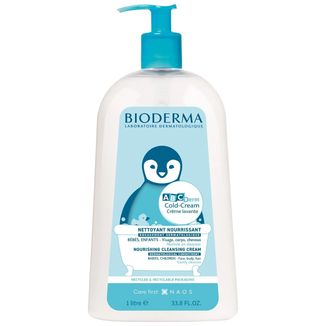 Bioderma ABCDerm Cold-Cream Creme Lavante, kremowa emulsja do mycia i kąpieli dla dzieci i niemowląt, 1000 ml USZKODZONE OPAKOWANIE - zdjęcie produktu