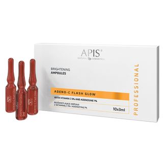 Apis Adeno-C Flash Glow, rozświetlające ampułki do twarzy z witaminą C i adenozyną, 10 x 3 ml - zdjęcie produktu