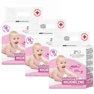 Bocioland, podkłady higieniczne superchłonne, 40 cm x 60 cm, 30 sztuk USZKODZONE OPAKOWANIE Bocioland, podkłady higieniczne superchłonne, 40 cm x 60 cm, 30 sztuk USZKODZONE OPAKOWANIE - zdjęcie produktu