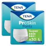 Zestaw Tena Pants Proskin, majtki chłonne, rozmiar L, 100-135 cm, Super, 2 x 30 sztuk - miniaturka zdjęcia produktu