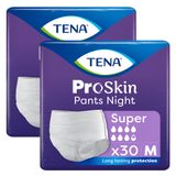 Zestaw Tena Pants ProSkin Super Night, majtki chłonne, rozmiar M, 80-110 cm, 2 x 30 sztuk - miniaturka zdjęcia produktu