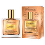 Bielenda Lumiere, multifunkcyjny suchy olejek pielęgnacyjny do twarzy, ciała i włosów z drobinkami złota, 50 ml - miniaturka zdjęcia produktu