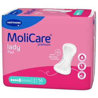MoliCare Premium Lady Pad, anatomiczne wkłady chłonne, 4,5 kropli, 14 sztuk - zdjęcie produktu