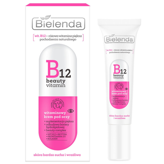 Bielenda B12 Beauty Vitamin, witaminowy krem pod oczy, 15 ml USZKODZONE OPAKOWANIE Bielenda B12 Beauty Vitamin, witaminowy krem pod oczy, 15 ml USZKODZONE OPAKOWANIE - zdjęcie produktu