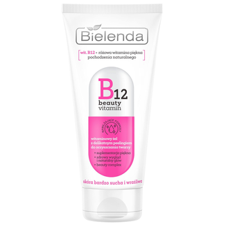 BielendaB12 Beauty Vitamin, witaminowy żel z delikatnym peelingiem do oczyszczania twarzy, 150 ml - zdjęcie produktu