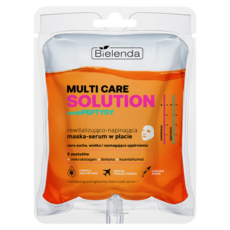 Bielenda Multicare Solution multiPEPTYDY, napinająca maska-serum w płacie, 1 sztuka  - zdjęcie produktu