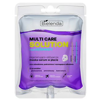 Bielenda Multicare Solution multiCERAMIDY, regenerująco-odżywcza maska-serum w płacie, 1 sztuka - zdjęcie produktu