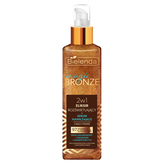Bielenda Magic Bronze, eliksir rozświetlający + serum nawilżające twarz i ciało 2w1, 150 ml - zdjęcie produktu